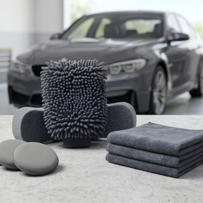 KIT DE LIMPIEZA MICROFIBRA X 9 PIEZAS